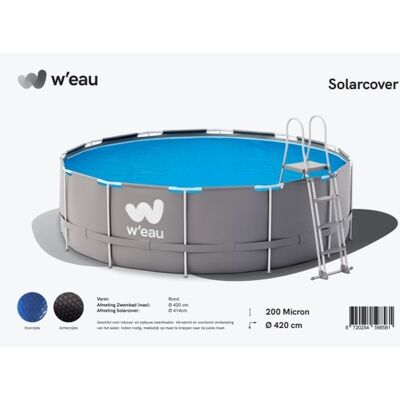 W'eau Solar cover rond - 420 cm (zeilmaat 414) - Zwart/Blauw - W'eau W'eau Solar cover rond - 420 cm (zeilmaat 414) - Zwart/Blauw - W'eau