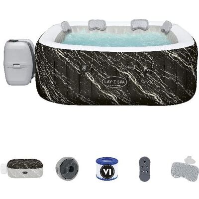 Lay-Z Spa Hollywood Luxe airjet 6 zwart 4-5 persoons - Lay-Z Lay-Z Spa Hollywood Luxe airjet 6 zwart 4-5 persoons - Lay-Z