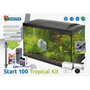 SuperFish Aquarium start 100 tropical kit zwart - SuperFish SuperFish Aquarium start 100 tropical kit zwart - SuperFish