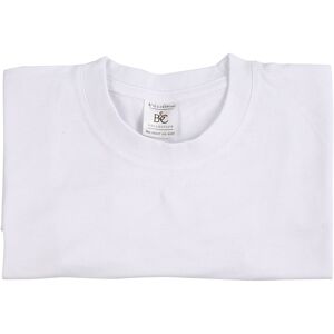 Packlinq T-shirts, B: 42 cm, afm 9-11 jaar, ronde hals, wit, 1 stuk
