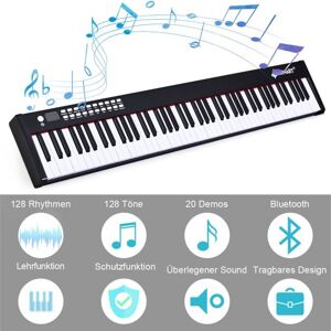 Coast Elektrische Piano - Keyboard 88 Toetsen - 127 x 21,5 x 6,5 cm - Zwart/Wit