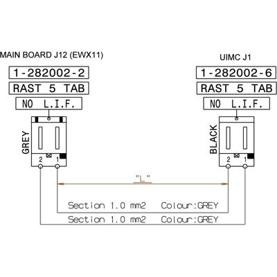 AEG kabel, omschakelaar, electronische hoofdmodule, J12,707mm 8077657016 AEG kabel, omschakelaar, electronische hoofdmodule, J12,707mm 8077657016