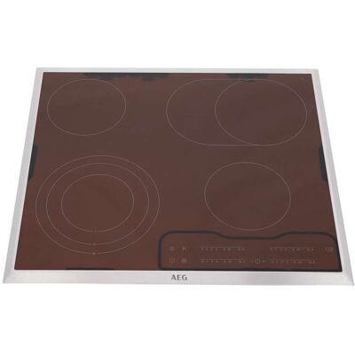 AEG glasplaat met kader, inox, AEG, 576x516mm 5551128993 AEG glasplaat met kader, inox, AEG, 576x516mm 5551128993