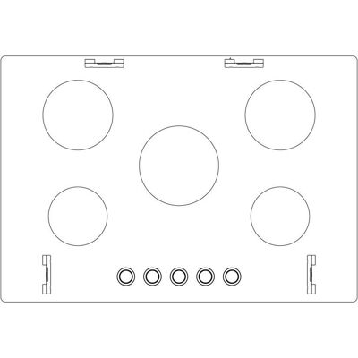 AEG bovenblad, zwart, AEG, 740x510mm 8072978177 AEG bovenblad, zwart, AEG, 740x510mm 8072978177