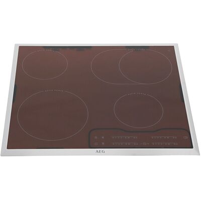 AEG glasplaat met kader, inox, AEG, 576x516mm 5551124315 AEG glasplaat met kader, inox, AEG, 576x516mm 5551124315