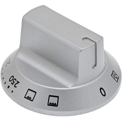 AEG knop, thermostaat, inox, 0-250°C,3+0 140132117015 AEG knop, thermostaat, inox, 0-250°C,3+0 140132117015