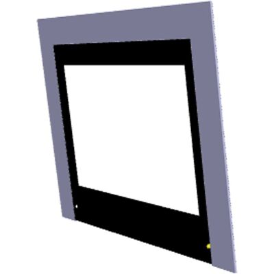 AEG voorste glas, inox, Zanussi, 592x465mm 3578708863 AEG voorste glas, inox, Zanussi, 592x465mm 3578708863