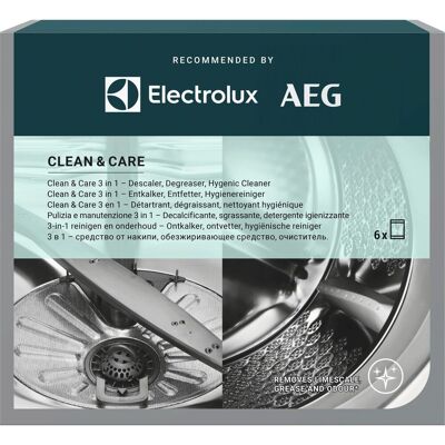 AEG Clean & Care - 3 in 1 - voor wasmachines en vaatwassers - (6 stuks) 9029865574 AEG Clean & Care - 3 in 1 - voor wasmachines en vaatwassers - (6 stuks) 9029865574