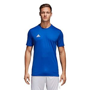 Adidas Core18 Poloshirt voor heren, korte mouwen, 1 stuk, Blauw/Wit, M 18-23