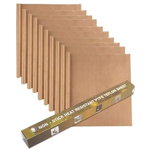 MR.R PTFE Teflon-vellen, herbruikbaar, hittebestendig, voor overdracht van hittepers, bakken, strijken, 40,6 x 61 cm, 0,11 mm, 10 stuks MR.R PTFE Teflon-vellen, herbruikbaar, hittebestendig, voor overdracht van hittepers, bakken, strijken, 40,6 x 61 cm, 0,11 mm, 10 stuks
