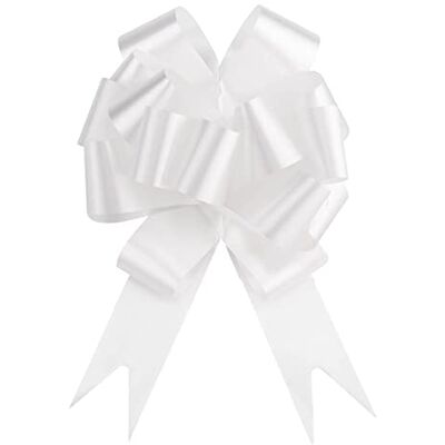 Jonami Witte bruiloftscokarde, witte auto bruiloftslint, witte doopkokarde, communie, lint (~ 13 cm, 30 stuks) Jonami Witte bruiloftscokarde, witte auto bruiloftslint, witte doopkokarde, communie, lint (~ 13 cm, 30 stuks)