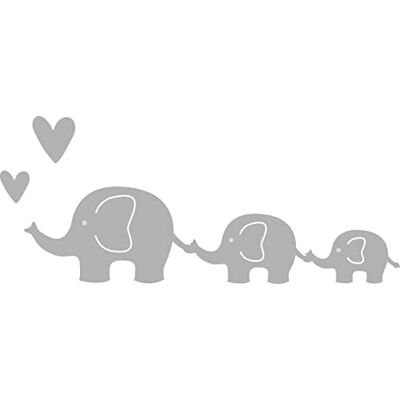Rayher 50260000 2 stuks olifantenfamilie stanssjablonen 0,8-2,3 x 0,7-9 cm voor kaarten maken, scrapbooking en nog veel meer Rayher 50260000 2 stuks olifantenfamilie stanssjablonen 0,8-2,3 x 0,7-9 cm voor kaarten maken, scrapbooking en nog veel meer