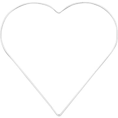GLOREX Hart van metaal, wit, 28 x 29 x 0,5 cm GLOREX Hart van metaal, wit, 28 x 29 x 0,5 cm