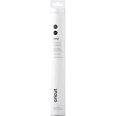 Cricut Verwijderbaar, gloeit in het donker, 61 cm, zelfklevende vinylrol, voor gebruik met alle snijmachines, wit, 61 cm 2009582 Cricut Verwijderbaar, gloeit in het donker, 61 cm, zelfklevende vinylrol, voor gebruik met alle snijmachines, wit, 61 cm 2009582