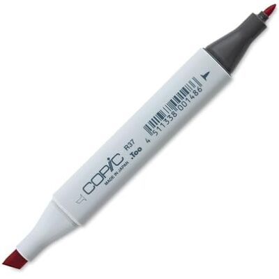 Copic Klassieke marker type R 37 Carmine professionele marker op alcoholbasis, brede en fijne punt Copic Klassieke marker type R 37 Carmine professionele marker op alcoholbasis, brede en fijne punt