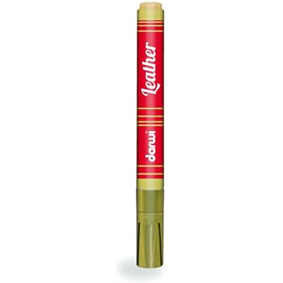 DARWI DA0420013050C – een marker voor leer – kleur goud – punt 2 mm – 6 ml – LEATHER – kleur voor zacht leer – creatieve vrije tijd – handmatige activiteit – doe-het-zelf DARWI DA0420013050C – een marker voor leer – kleur goud – punt 2 mm – 6 ml – LEATHER – kleur voor zacht leer – creatieve vrije tijd – handmatige activiteit – doe-het-zelf