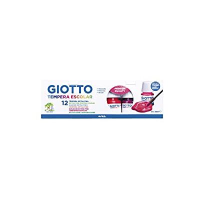 Giotto Schoolgouache – doos met 12 flessen van 25 ml + 1 kwast Giotto Schoolgouache – doos met 12 flessen van 25 ml + 1 kwast