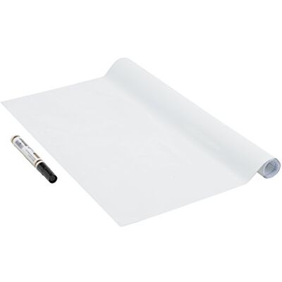 Venilia Foliebord met pen, foliesticker, ftalaatstickers, 67,5 cm x whiteboard 1,5 m, 53006 plakfolie, PVC, wit, 150 x 67,5 cm Venilia Foliebord met pen, foliesticker, ftalaatstickers, 67,5 cm x whiteboard 1,5 m, 53006 plakfolie, PVC, wit, 150 x 67,5 cm