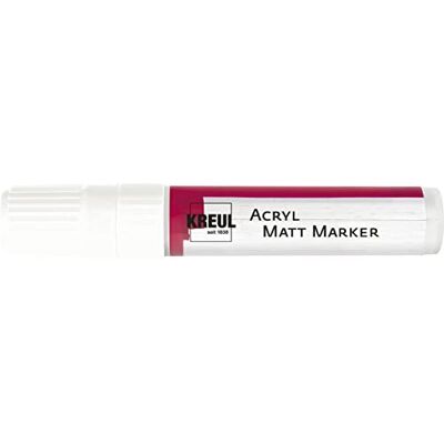 KREUL 46211 XXL acryl marker mat met punt ca. 15 mm, wit, permanente acrylverf op waterbasis, voor puristische elementen KREUL 46211 XXL acryl marker mat met punt ca. 15 mm, wit, permanente acrylverf op waterbasis, voor puristische elementen