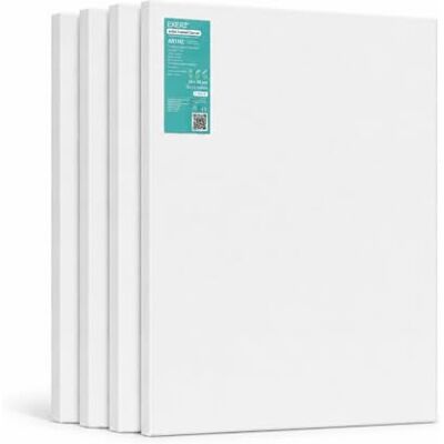 Exerz 50x60cm Vooruitgerekt Canvas 4pk 1.7cm Artist Framed Canvas Blank/280GSM 100% Katoen/Triple Primed/Zuurvrij/Medium Grain/Professionele Artist Acrylverf, Olieverf Exerz 50x60cm Vooruitgerekt Canvas 4pk 1.7cm Artist Framed Canvas Blank/280GSM 100% Katoen/Triple Primed/Zuurvrij/Medium Grain/Professionele Artist Acrylverf, Olieverf