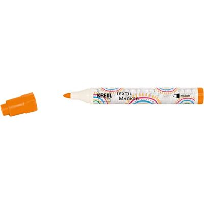 KREUL 90761 textielmarker, medium, oranje, lijndikte ca. 2-4 mm, verfstift voor lichte stoffen en textiel, wasbaar na bevestiging KREUL 90761 textielmarker, medium, oranje, lijndikte ca. 2-4 mm, verfstift voor lichte stoffen en textiel, wasbaar na bevestiging