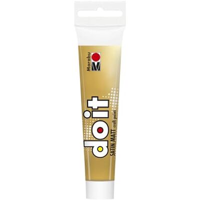 Marabu DO IT Craft Paint 12760076084 acrylverf op waterbasis, weerbestendig en lichtecht, sneldrogend, veganistisch, 36 ml, gesatineerd goud Marabu DO IT Craft Paint 12760076084 acrylverf op waterbasis, weerbestendig en lichtecht, sneldrogend, veganistisch, 36 ml, gesatineerd goud