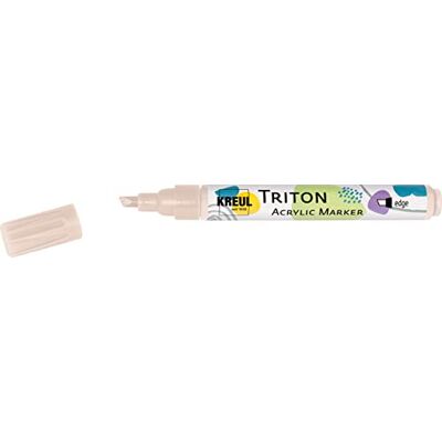 KREUL 17831 Triton acryl marker rand, beige, afgeschuinde punt, lijndikte ca. 1 tot 4 mm, op waterbasis, acrylmarker voor het decoreren van papier, hout, steen enz. KREUL 17831 Triton acryl marker rand, beige, afgeschuinde punt, lijndikte ca. 1 tot 4 mm, op waterbasis, acrylmarker voor het decoreren van papier, hout, steen enz.