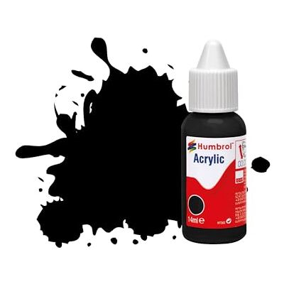 Humbrol DB0033 acrylverf nr. 33 mat zwart 14 ml Humbrol DB0033 acrylverf nr. 33 mat zwart 14 ml