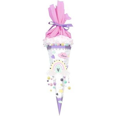 Ursus 987 00 21 Easy Line knutselset regenboog van voorgesneden 3D gekleurd karton 68 cm diameter ca. 20 cm voor het maken van een individuele suikerzak paars Ursus 987 00 21 Easy Line knutselset regenboog van voorgesneden 3D gekleurd karton 68 cm diameter ca. 20 cm voor het maken van een individuele suikerzak paars