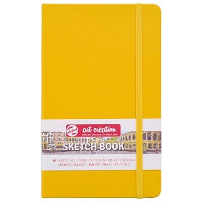 ART Sketchbook goudgeel 13 x 21 cm 80 vellen 140 g/m² zuurvrij tekendagboek ART Sketchbook goudgeel 13 x 21 cm 80 vellen 140 g/m² zuurvrij tekendagboek