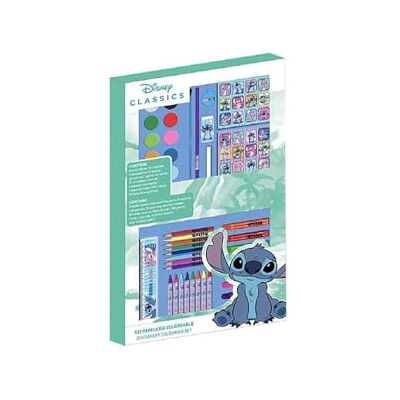 CERDÁ LIFE'S LITTLE MOMENTS Stitch schrijfwarenset, complete schoolset voor kinderen met kleurpotloden, markers en thematische accessoires van Lilo & Stitch om te tekenen, schilderen en leren, doos CERDÁ LIFE'S LITTLE MOMENTS Stitch schrijfwarenset, complete schoolset voor kinderen met kleurpotloden, markers en thematische accessoires van Lilo & Stitch om te tekenen, schilderen en leren, doos