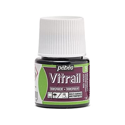 PEBEO Pébéo 050019 Vitrail 1 fles violet rood 45 ml PEBEO Pébéo 050019 Vitrail 1 fles violet rood 45 ml