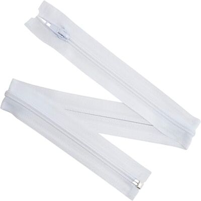 AERZETIX Set van 8 spiraalritssluitingen nr. 5 50 cm deelbaar met schuiver van nylon polyester metaal kleur wit naaien creaties DIY textiel AERZETIX Set van 8 spiraalritssluitingen nr. 5 50 cm deelbaar met schuiver van nylon polyester metaal kleur wit naaien creaties DIY textiel