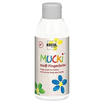 KREUL Mucki 28401 vingerverf, 250 ml, wit, op waterbasis, parabenen, glutenvrij, lactosevrij en veganistisch, ideaal voor vinger- en handwerken KREUL Mucki 28401 vingerverf, 250 ml, wit, op waterbasis, parabenen, glutenvrij, lactosevrij en veganistisch, ideaal voor vinger- en handwerken