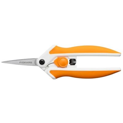Fiskars Softgrip stofschaar, met micro-tip, lengte: 15 cm, voor rechts- en linkshandigen, lemmet van roestvrij staal, kunststof handvat, wit/grijs, Easy Action, 1070029 Fiskars Softgrip stofschaar, met micro-tip, lengte: 15 cm, voor rechts- en linkshandigen, lemmet van roestvrij staal, kunststof handvat, wit/grijs, Easy Action, 1070029