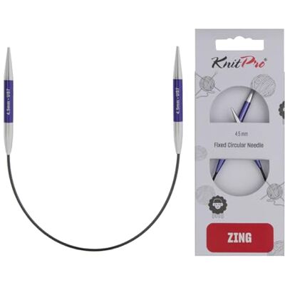 KnitPro Zing vaste breinaalden rondbreinaalden 22,5 cm x 4,5 mm KnitPro Zing vaste breinaalden rondbreinaalden 22,5 cm x 4,5 mm