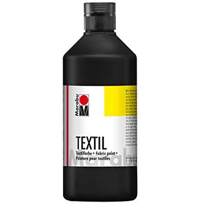 Marabu 17160075073 textielverf, 500 ml, zwart Marabu 17160075073 textielverf, 500 ml, zwart