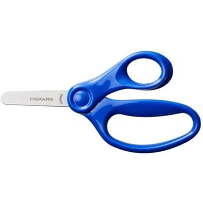 Fiskars Kinderschaar, vanaf 6 jaar, lengte 13 cm, voor rechts- en linkshandigen, metalen lemmet, kunststof handgrepen, blauw, 1064069 Fiskars Kinderschaar, vanaf 6 jaar, lengte 13 cm, voor rechts- en linkshandigen, metalen lemmet, kunststof handgrepen, blauw, 1064069