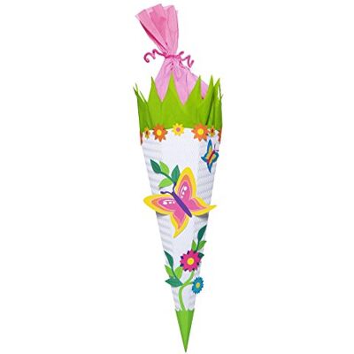 Ursus 9850016 Schultüte knutselset vlinder, zeshoekig, hoogte ca. 68 cm, diameter ca. 20 cm, inclusief knutselhandleiding en sjabloon, om zelf te knutselen, ideaal voor de inscholing Ursus 9850016 Schultüte knutselset vlinder, zeshoekig, hoogte ca. 68 cm, diameter ca. 20 cm, inclusief knutselhandleiding en sjabloon, om zelf te knutselen, ideaal voor de inscholing