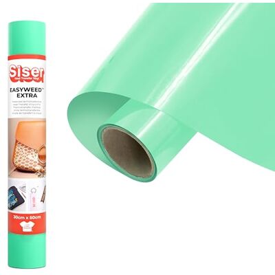 SISER ® EasyWeed® Extra Mint 30 cm x 0,5 m, warmteoverdracht vinyl voor het personaliseren van nylon, leer, behandelde stoffen SISER ® EasyWeed® Extra Mint 30 cm x 0,5 m, warmteoverdracht vinyl voor het personaliseren van nylon, leer, behandelde stoffen