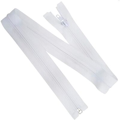 AERZETIX Set van 8 spiraalritssluitingen nr. 5 60 cm deelbaar met schuiver van nylon polyester metaal kleur wit naaien creaties DIY textiel AERZETIX Set van 8 spiraalritssluitingen nr. 5 60 cm deelbaar met schuiver van nylon polyester metaal kleur wit naaien creaties DIY textiel