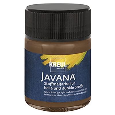 KREUL Javana 91959 Stofverf voor lichte en donkere stoffen, 50 ml, hertenbruin glas, glanzende verf op waterbasis, pasteus karakter, voor stempelen en sjablonen, wasbaar na bevestiging KREUL Javana 91959 Stofverf voor lichte en donkere stoffen, 50 ml, hertenbruin glas, glanzende verf op waterbasis, pasteus karakter, voor stempelen en sjablonen, wasbaar na bevestiging