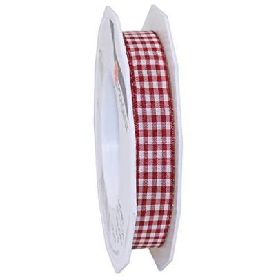 PRÄSENT Lint, bordeaux/crème, 40 mm 25 m PRÄSENT Lint, bordeaux/crème, 40 mm 25 m