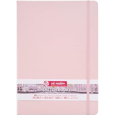 ART Schetsboek pastelroze 21 x 29,7 cm zuurvrij papier Gebonden zakboek, 140 g/m² papier, zuurvrij crèmewit papier, bladwijzer lint en elastische sluiting ART Schetsboek pastelroze 21 x 29,7 cm zuurvrij papier Gebonden zakboek, 140 g/m² papier, zuurvrij crèmewit papier, bladwijzer lint en elastische sluiting
