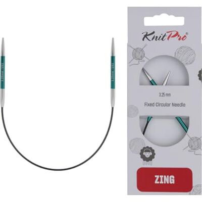 KnitPro Zing vaste breinaalden rondbreinaalden 22,5 cm x 3,25 mm KnitPro Zing vaste breinaalden rondbreinaalden 22,5 cm x 3,25 mm