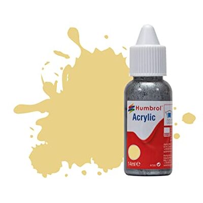 Humbrol DB0103 acrylverf, nr. 103, crèmekleurig Peinture acrylique mate (14 ml) pour modèles, plastique, métal, bois, verre, céramique et plus encore, peinture de retouche Humbrol DB0103 acrylverf, nr. 103, crèmekleurig Peinture acrylique mate (14 ml) pour modèles, plastique, métal, bois, verre, céramique et plus encore, peinture de retouche