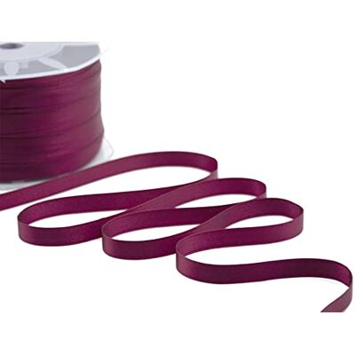 Furlanis Dubbelzijdig satijnen lint, Italiaanse stof donker bordeauxrood, 10 mm x 25 m Furlanis Dubbelzijdig satijnen lint, Italiaanse stof donker bordeauxrood, 10 mm x 25 m