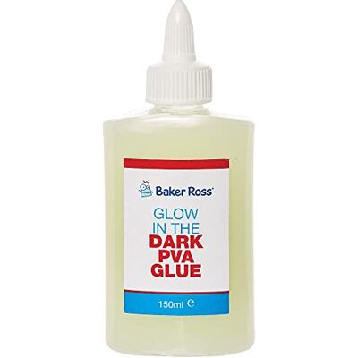 Baker Ross FX130 Glow in the Dark PVA Lijm, 1 fles 150 ml, lijm voor kinderen en volwassenen, knutselen, papier, kaart, kunstprojecten, vloeibare lijm Baker Ross FX130 Glow in the Dark PVA Lijm, 1 fles 150 ml, lijm voor kinderen en volwassenen, knutselen, papier, kaart, kunstprojecten, vloeibare lijm