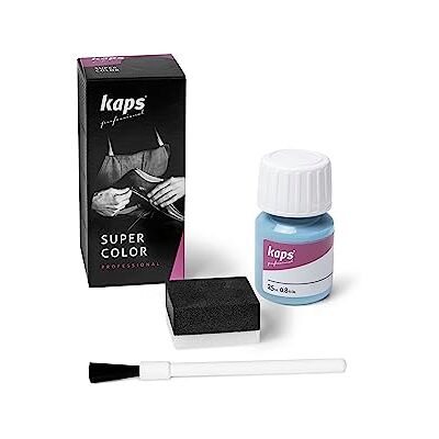 Kaps Vlekkenverf voor leren schoenen, tassen en textiel, met spons en kwast, Super Color, 70 kleuren (121 Hemelsblauw) 25 ml - 0,85 fl. Oz. Kaps Vlekkenverf voor leren schoenen, tassen en textiel, met spons en kwast, Super Color, 70 kleuren (121 Hemelsblauw) 25 ml - 0,85 fl. Oz.