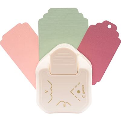 Creative 3-in-1 hoekstans, creëert ronde hoeken, hangers en etiketten, papierstans voor doe-het-zelfprojecten, scrapbooking en kaarten knutselen Creative 3-in-1 hoekstans, creëert ronde hoeken, hangers en etiketten, papierstans voor doe-het-zelfprojecten, scrapbooking en kaarten knutselen